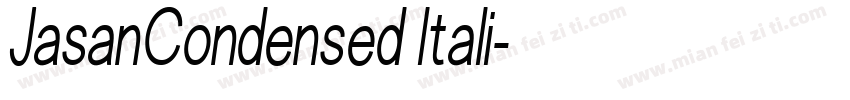 JasanCondensed Itali字体转换